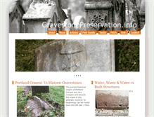 Tablet Screenshot of gravestonepreservation.info
